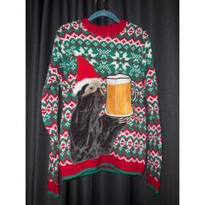 Ugly Christmas Sweater Xmas Size Small Sloth Beer